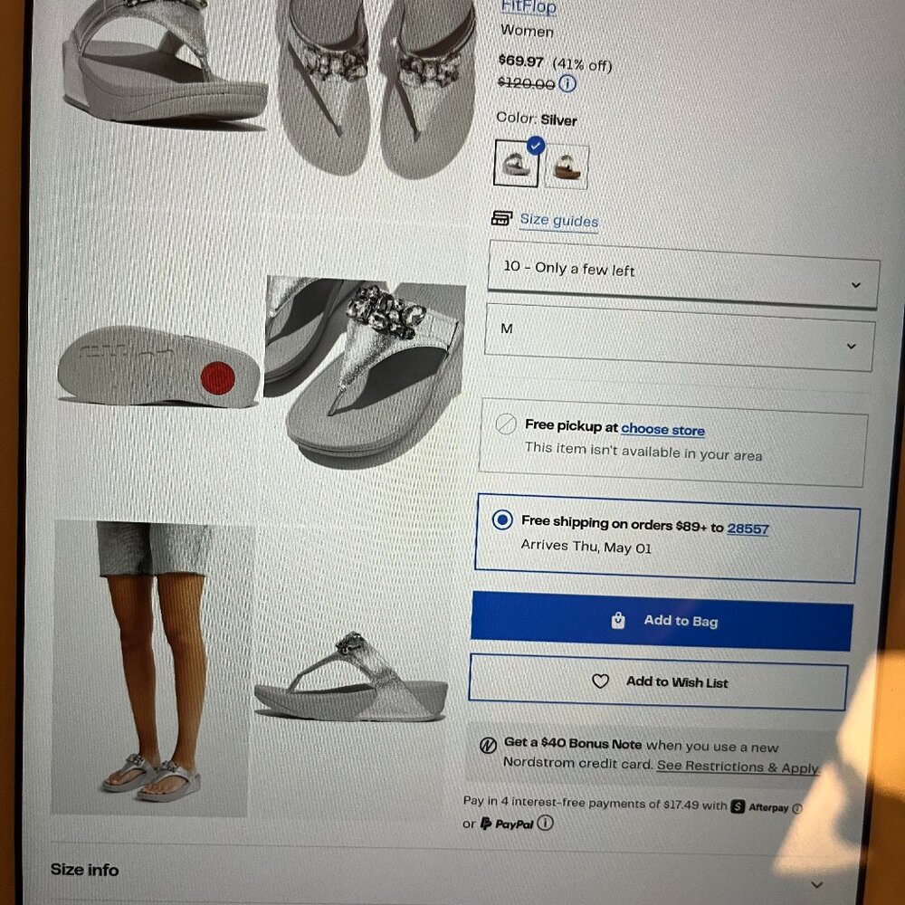 Bronze Flip Flops